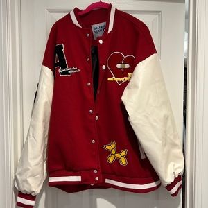 Aelfric Eden Letter Love Flocking Color Matching Varsity Jacke